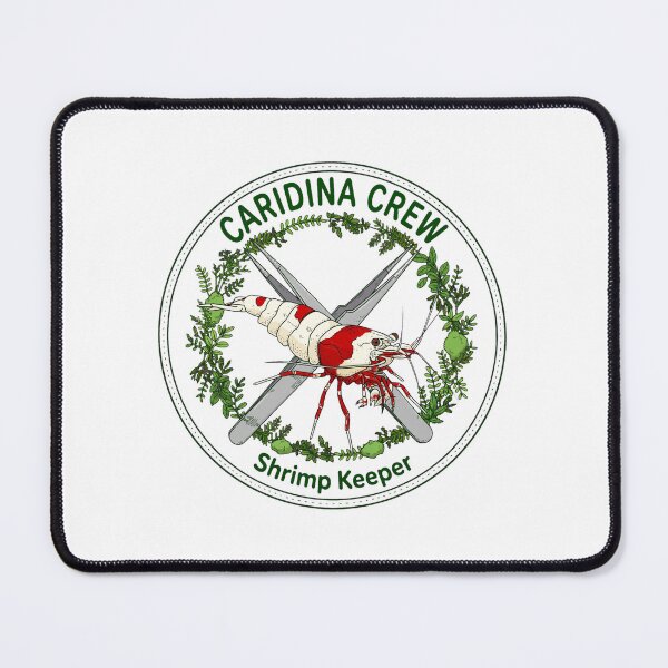 Item preview, Caridina Crew Shrimp Keeper Badge - Crystal Red Shrimp Aquascape Emblem designed and sold by TauqeerArts.