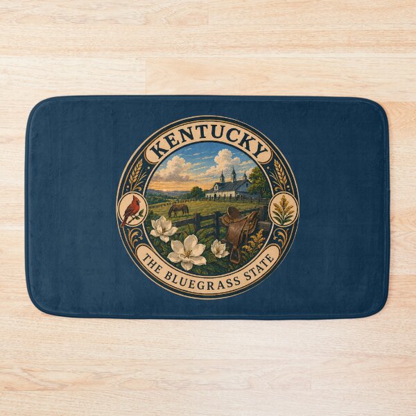 Item preview, Kentucky Landscape Illustration Travel Art Badge designed and sold by KrisSidDesigns.