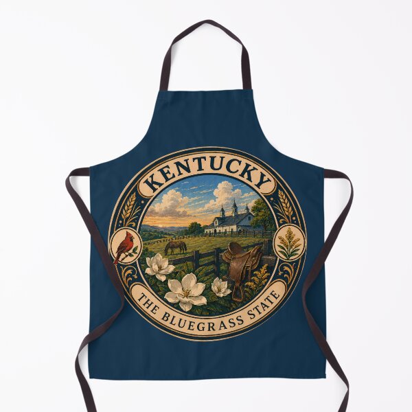 Item preview, Kentucky Landscape Illustration Travel Art Badge designed and sold by KrisSidDesigns.
