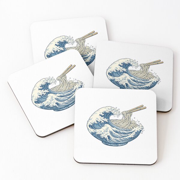 Item preview, Ramen Wave Japanese Art Style | Woodblock Print Inspired Noodle designed and sold by FBA.