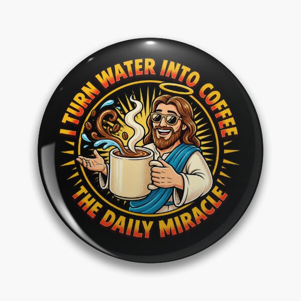 Item preview, The Daily Miracle - Jesus Turning Water Into Coffee  designed and sold by shirtcaddy.