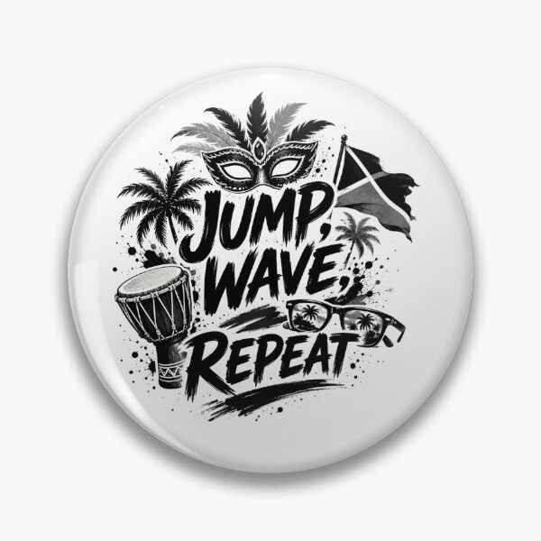 Item preview, Jump Wave Repeat Caribbean Carnival Soca Typography Shirt designed and sold by GiftLore Studio.