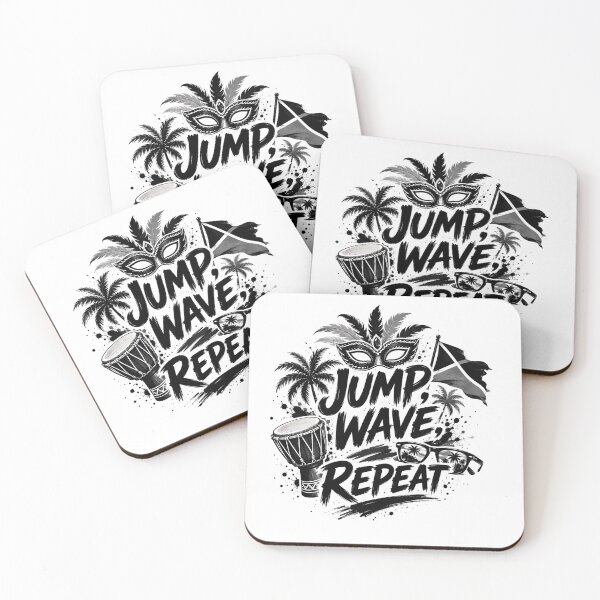 Item preview, Jump Wave Repeat Caribbean Carnival Soca Typography Shirt designed and sold by GiftLore Studio.