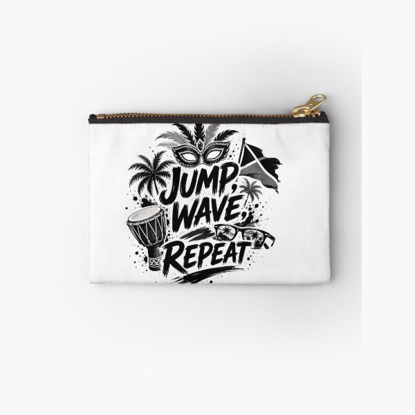 Item preview, Jump Wave Repeat Caribbean Carnival Soca Typography Shirt designed and sold by GiftLore Studio.