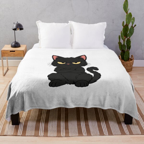 Item preview, Grumpy Black Cat | Unimpressed Cat Illustration designed and sold by FBA.
