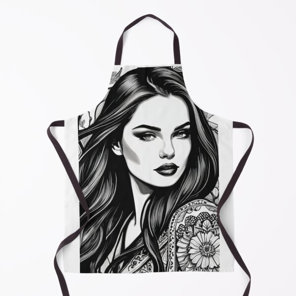 Item preview, Digital Art - Stylized Female Portrait, Monochrome Elegance and Refined Details designed and sold by AnimeShin.