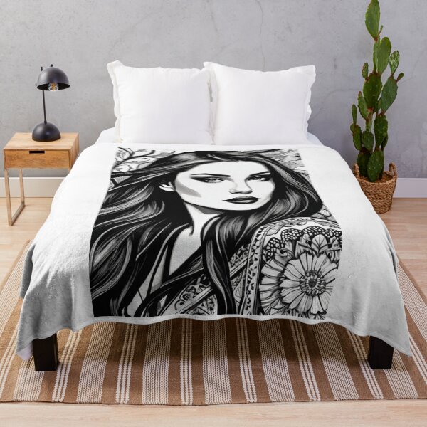 Item preview, Digital Art - Stylized Female Portrait, Monochrome Elegance and Refined Details designed and sold by AnimeShin.