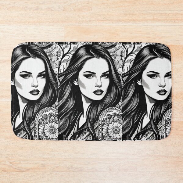 Item preview, Digital Art - Stylized Female Portrait, Monochrome Elegance and Refined Details designed and sold by AnimeShin.