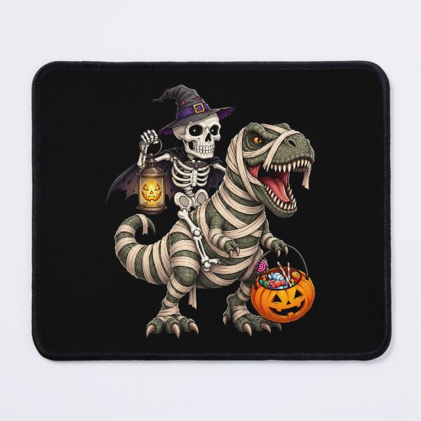 Item preview, Skeleton Riding T-Rex Halloween Spooky Retro pumpkin gift designed and sold by Amzkao.