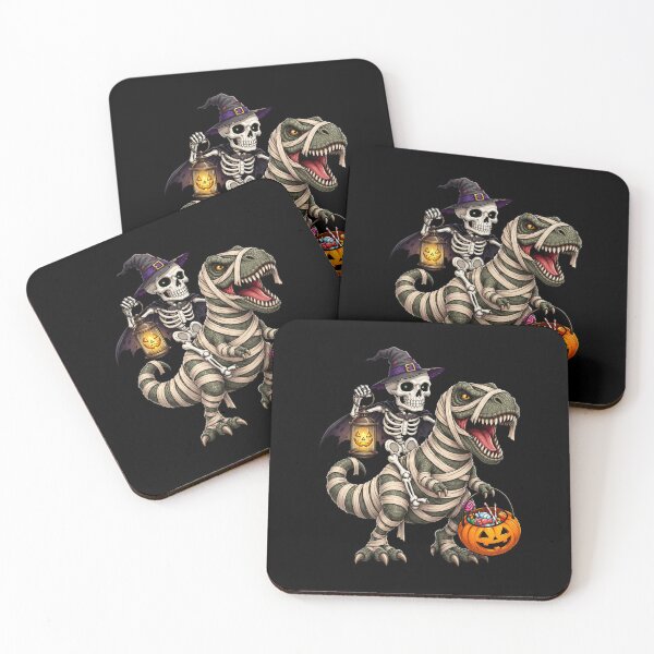 Item preview, Skeleton Riding T-Rex Halloween Spooky Retro pumpkin gift designed and sold by Amzkao.
