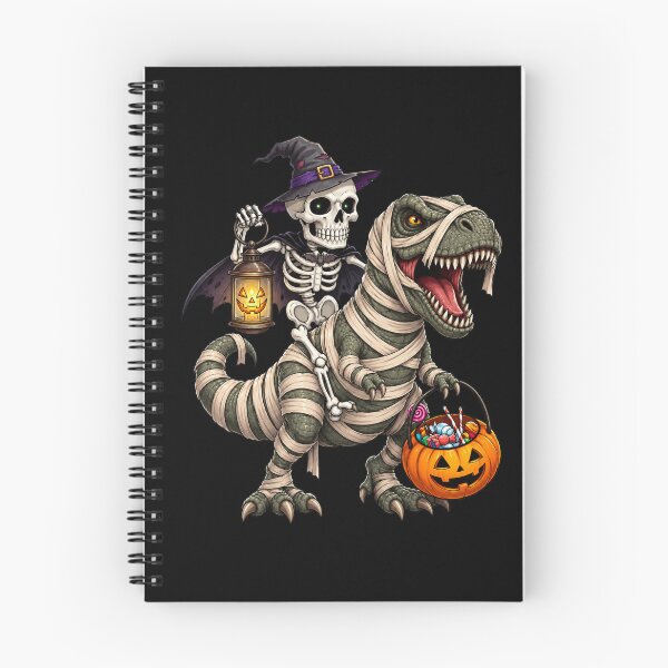 Item preview, Skeleton Riding T-Rex Halloween Spooky Retro pumpkin gift designed and sold by Amzkao.