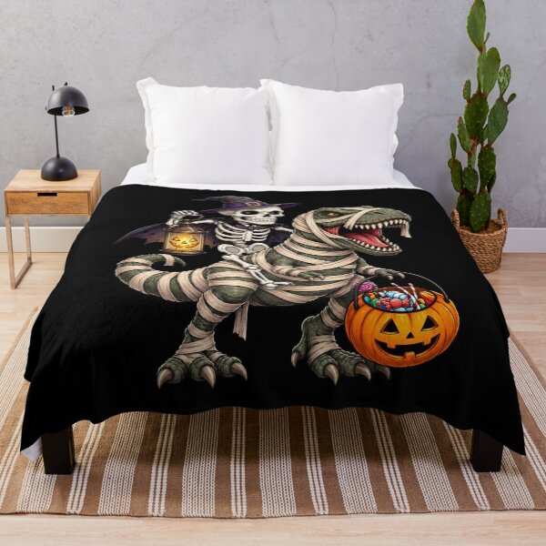 Item preview, Skeleton Riding T-Rex Halloween Spooky Retro pumpkin gift designed and sold by Amzkao.