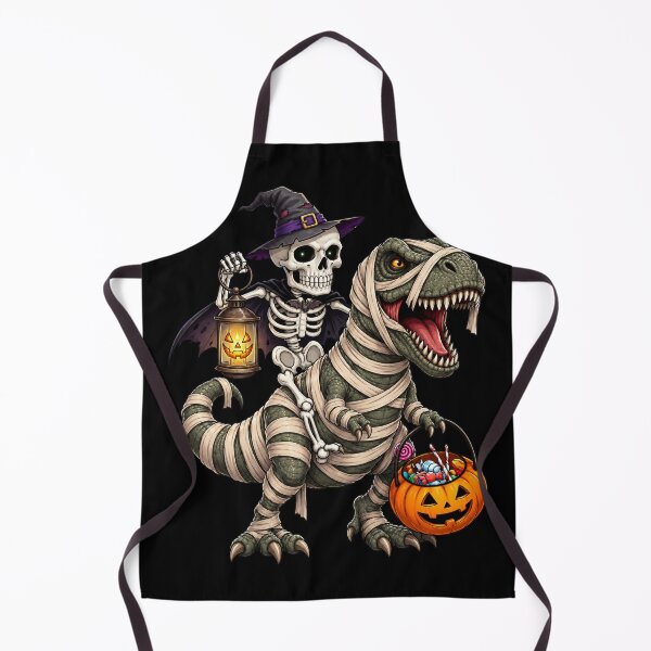 Item preview, Skeleton Riding T-Rex Halloween Spooky Retro pumpkin gift designed and sold by Amzkao.