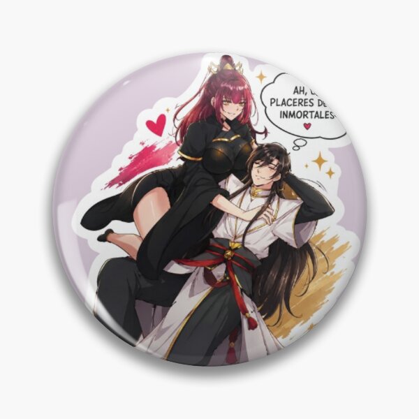 Item preview, Fantasy Anime Power Couple Sticker – Immortal Romance Aesthetic designed and sold by MeowLoka ⭐⭐⭐⭐.