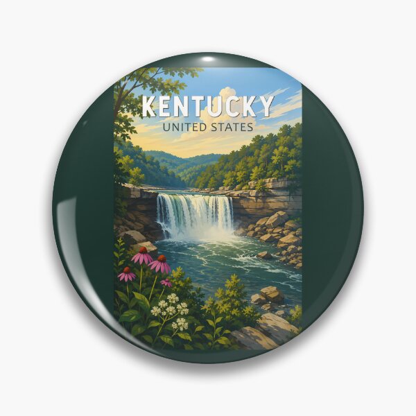 Item preview, Kentucky Illustration Travel Art Vintage designed and sold by KrisSidDesigns.