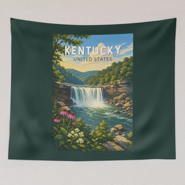 Item preview, Kentucky Illustration Travel Art Vintage designed and sold by KrisSidDesigns.