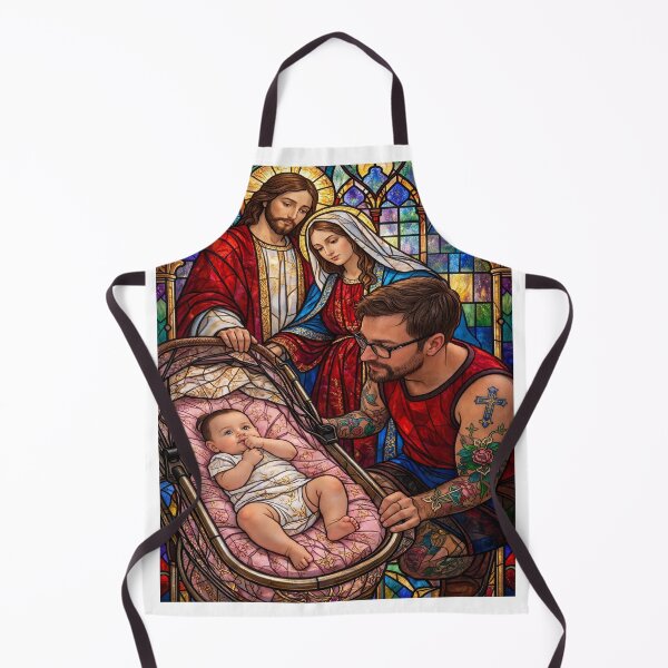 Item preview, Faithful Father With Jesus And Mary Stained Glass designed and sold by Humbert1601.