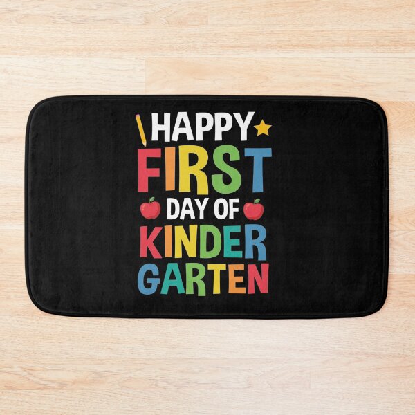 Item preview, Happy First Day Of Kindergarten Colorful Typography designed and sold by SiarheiYur.