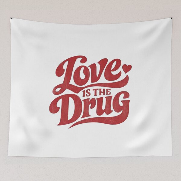 Item preview, Love Is the Drug Retro Ringer Tee Vintage 70s Love designed and sold by Gbriel3.