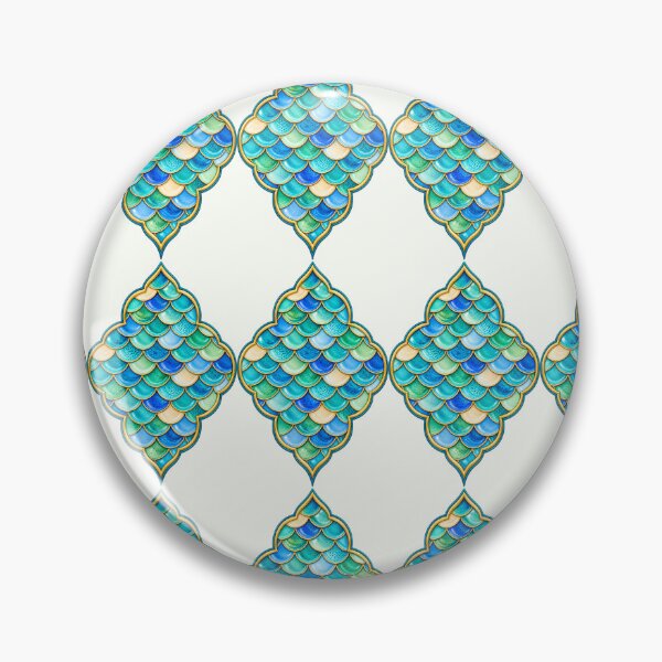 Item preview, Turquoise Moroccan Quatrefoil – Ocean Scale Decorative Design designed and sold by annenambiro.