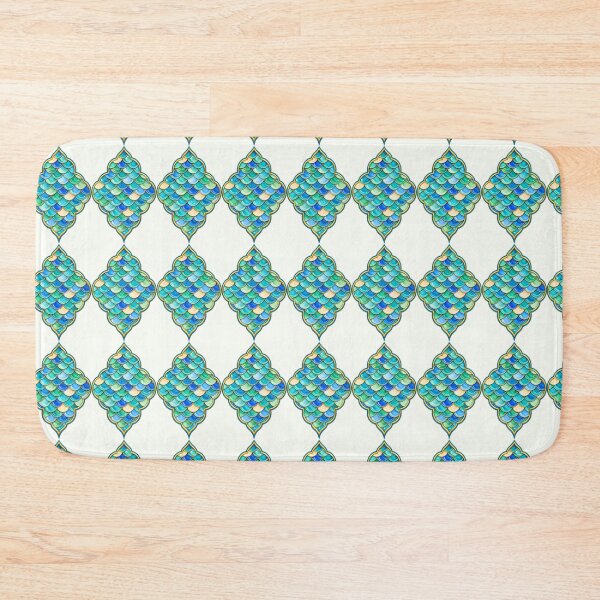Item preview, Turquoise Moroccan Quatrefoil – Ocean Scale Decorative Design designed and sold by annenambiro.