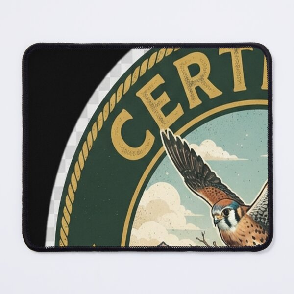 Item preview, Certified Bird Nerd – American Kestrel Vintage Prairie designed and sold by DeBrainstore.