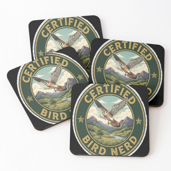 Item preview, Certified Bird Nerd – American Kestrel Vintage Prairie designed and sold by DeBrainstore.