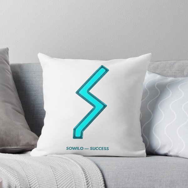 Aperçu de l'œuvre Rune nordique de Sowilo, symbole de succès, lueur néon créée et vendue par CalmFrameArt.