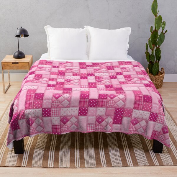 Item preview, Pink Patchwork Quilt Pattern | Cute Kawaii Print designed and sold by Her-XP.