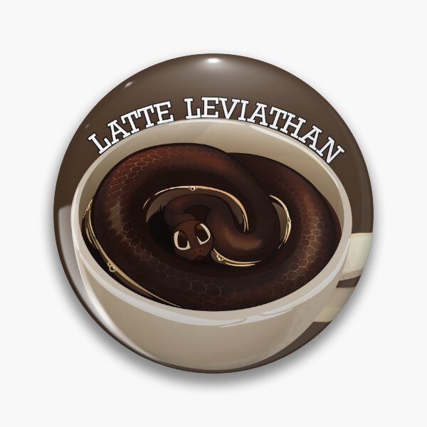 Item preview, Latte Leviathan in Tea Cup - With Text designed and sold by OrphneDoesArt.
