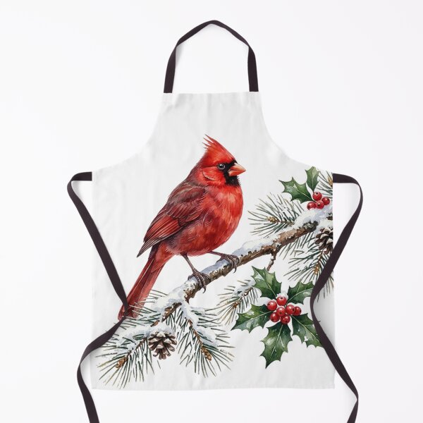 Item preview, Watercolor Cardinal Bird on Snowy Pine Christmas Design designed and sold by NeonNerd Studio.