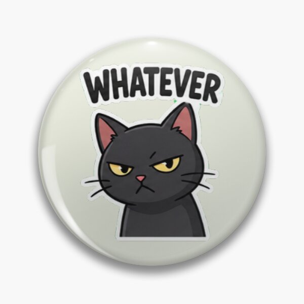 Item preview, Funny Sassy Black Cat Whatever Meme Sticker designed and sold by BestBayCA.