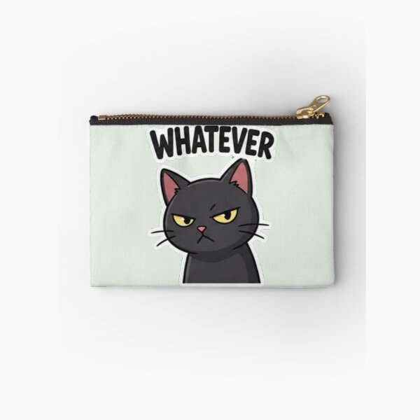 Item preview, Funny Sassy Black Cat Whatever Meme Sticker designed and sold by BestBayCA.