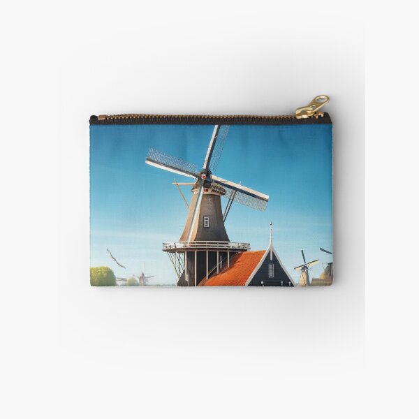 Item preview, Dutch Windmill and Colorful Tulip Fields Netherlands Landscape designed and sold by NarjaShop.