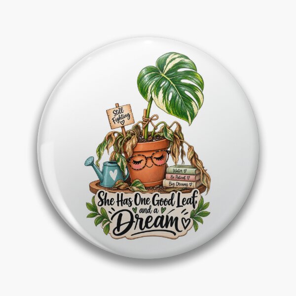 Item preview, She Has One Good Leaf and a Dream – Funny Struggling Plant designed and sold by CottageGardenCo.
