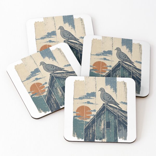Item preview, Mourning Dove on the Barn Roof Wild Bird Wildlife Art designed and sold by VisualArtsOasis.