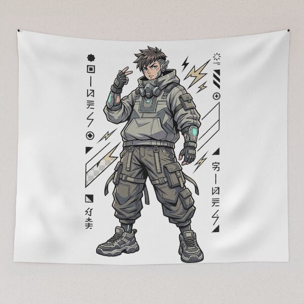 Item preview, Cyber Techwear Anime Warrior Futuristic Street Style designed and sold by cannsuh.