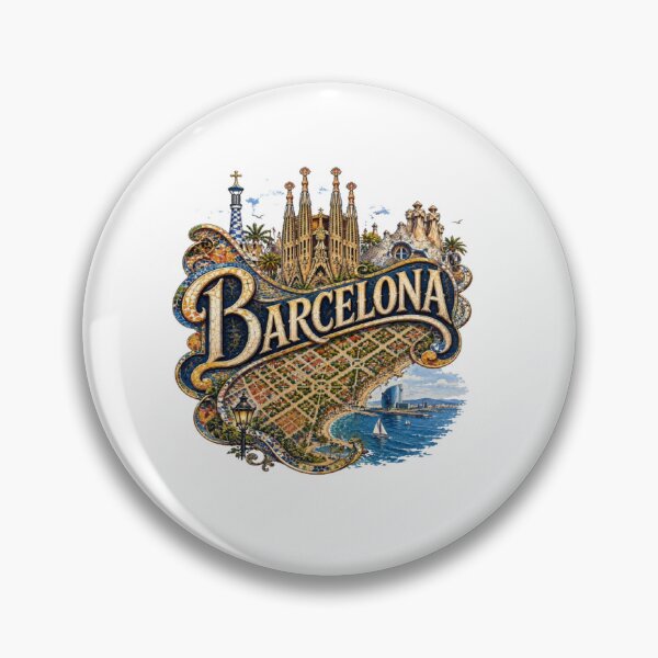 Item preview, Barcelona Gaudi City Art Illustration designed and sold by GraffiCity.