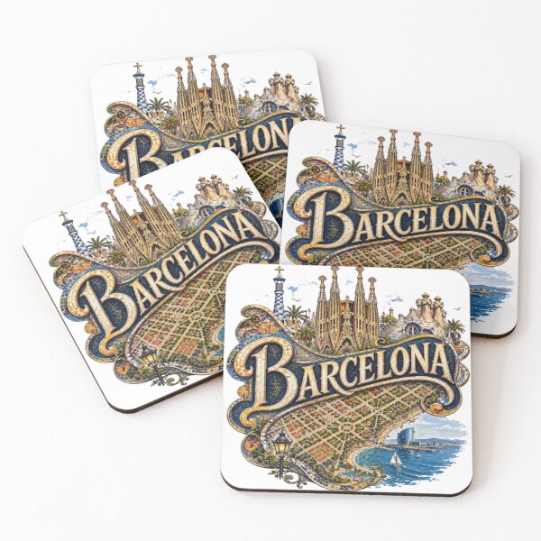 Item preview, Barcelona Gaudi City Art Illustration designed and sold by GraffiCity.