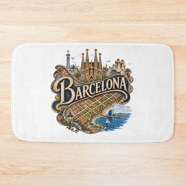 Item preview, Barcelona Gaudi City Art Illustration designed and sold by GraffiCity.