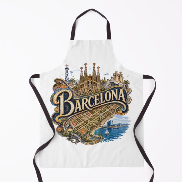 Item preview, Barcelona Gaudi City Art Illustration designed and sold by GraffiCity.