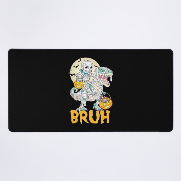 Item preview, Bruh Skeleton Riding Mummy Dinosaur T Rex Halloween Moon Png designed and sold by hilbornfrankl.