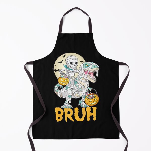 Item preview, Bruh Skeleton Riding Mummy Dinosaur T Rex Halloween Moon Png designed and sold by hilbornfrankl.
