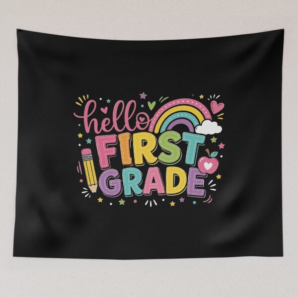 Item preview, Hello First Grade Rainbow Colorful Back To School designed and sold by SiarheiYur.