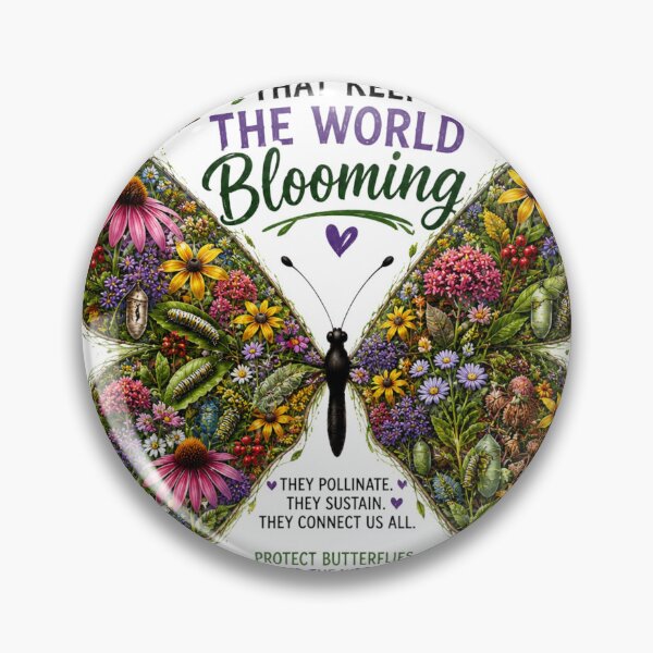 Item preview, Wings That Keep the World Blooming – Butterfly Pollinator & Wildlife Conservation designed and sold by Whiskered Garden Studio.