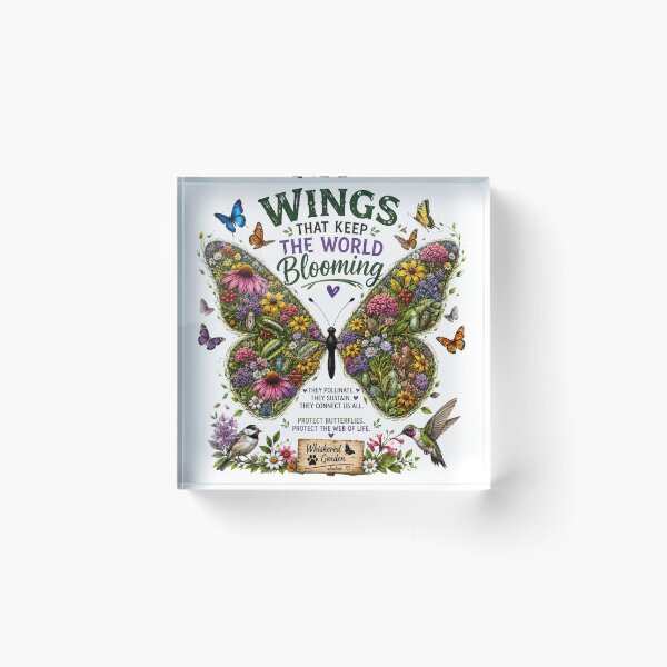 Item preview, Wings That Keep the World Blooming – Butterfly Pollinator & Wildlife Conservation designed and sold by Whiskered Garden Studio.