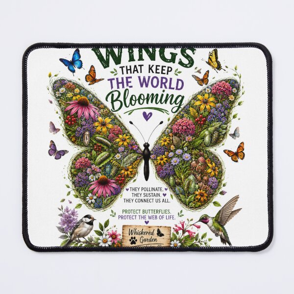 Item preview, Wings That Keep the World Blooming – Butterfly Pollinator & Wildlife Conservation designed and sold by Whiskered Garden Studio.