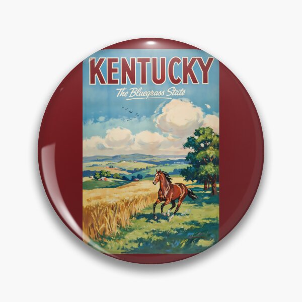 Item preview, Kentucky Horse Illustration Travel Art Vintage designed and sold by KrisSidDesigns.