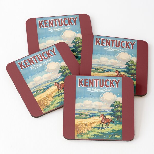 Item preview, Kentucky Horse Illustration Travel Art Vintage designed and sold by KrisSidDesigns.