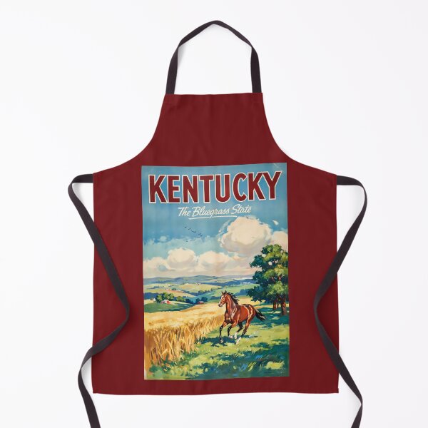 Item preview, Kentucky Horse Illustration Travel Art Vintage designed and sold by KrisSidDesigns.